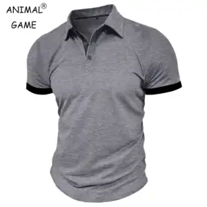 Summer Men's Short Sleeve Polo Shirt Lapel Oversize Shirts Man
